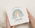 Birthday Card for Boy, Personalised Birthday Card, Rainbow Birthday Card, Cute Birthday Card, Birthday Card for Kids, Custom Name Card