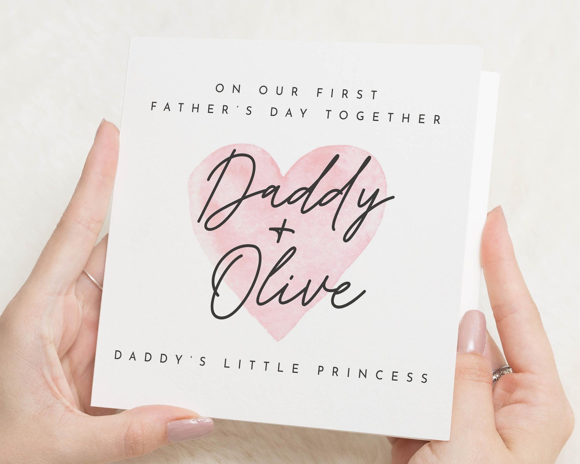 First Fathers Day Card, Fathers Day Card from Daughter, Daddy and Me Card, Personalised Fathers Day Card, Daddy Little Princess Card
