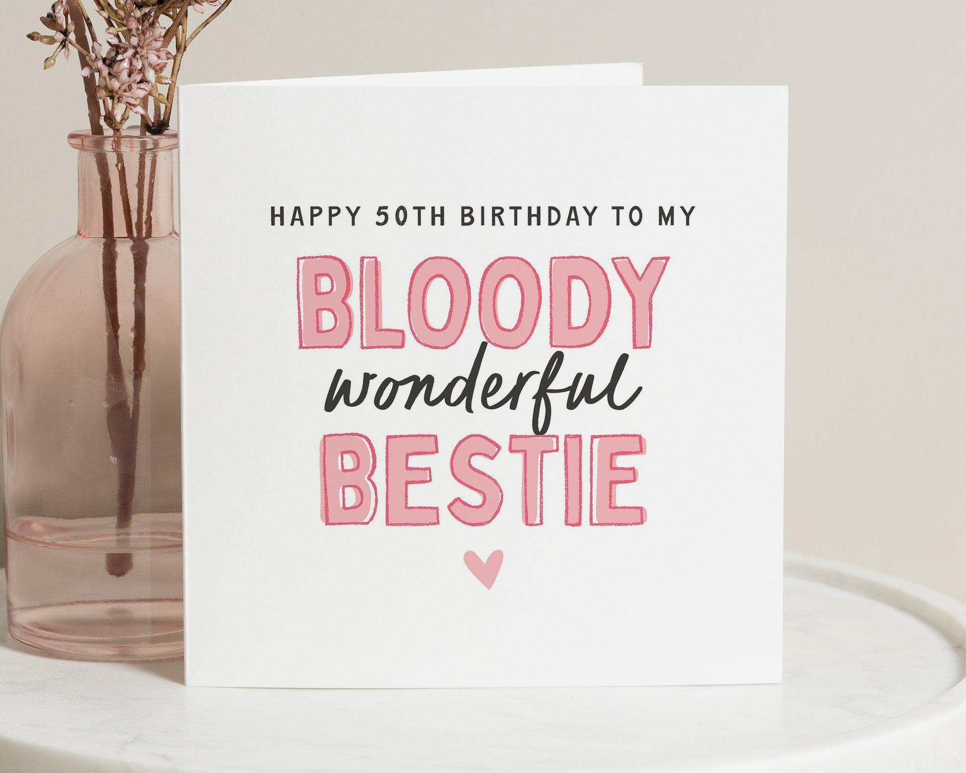 50th Birthday Card for Best Friend, Funny Birthday Card for Her, Bestie Birthday Card, 50th Birthday Card for Women, Milestone Birthday Card