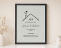 Personalised New Home Print, Neutral Wall Art, Custom Address Print, Housewarming Gift, Gift for Couple, Forever Home Wall Art