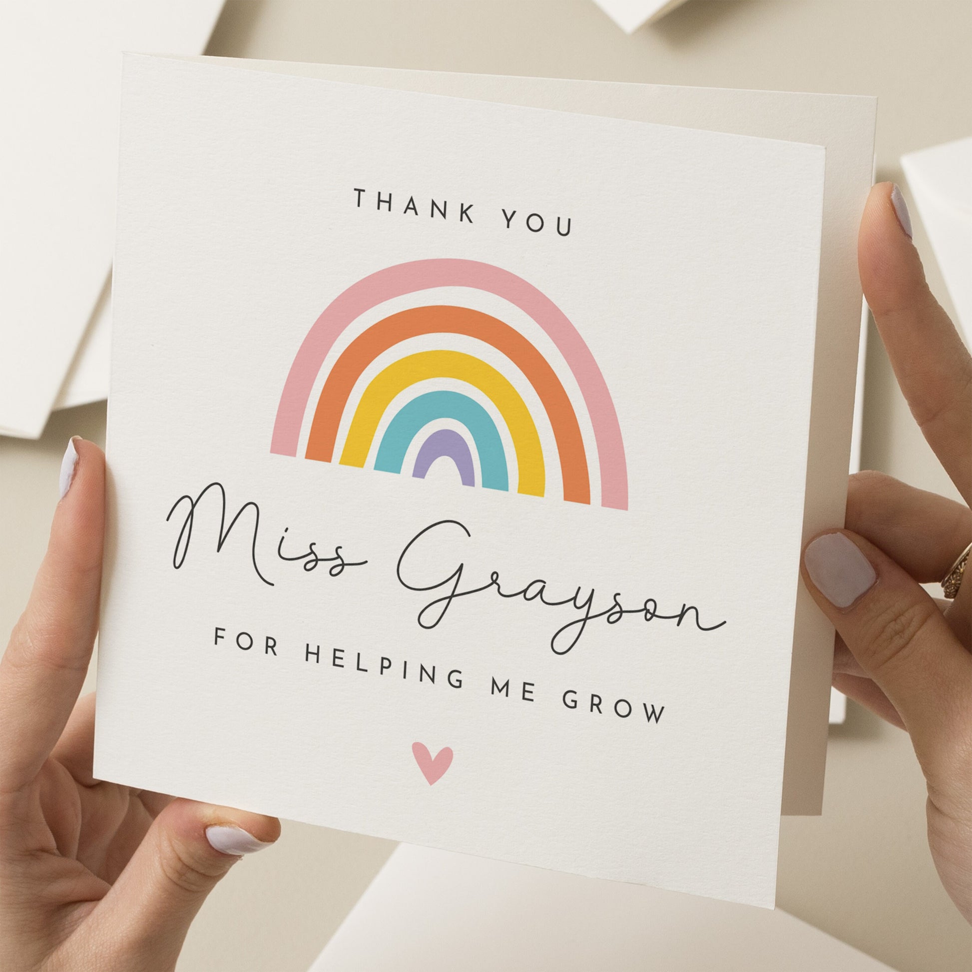 Teacher Thank You Card, Personalised Star Teacher Card, End of Term Gifts For Teachers, Great Teacher Card, Personalised Thank You Gift