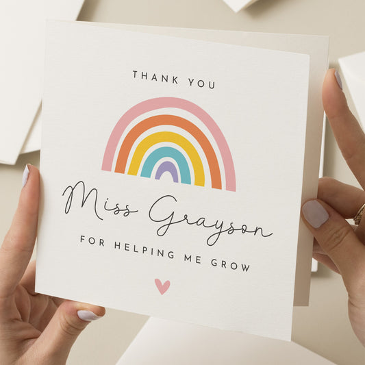 Teacher Thank You Card, Personalised Star Teacher Card, End of Term Gifts For Teachers, Great Teacher Card, Personalised Thank You Gift