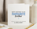 Birthday Card for Brother, Funny Brother Birthday Card, Favourite Brother Birthday Card, Birthday Card for Him, Simple Birthday Card