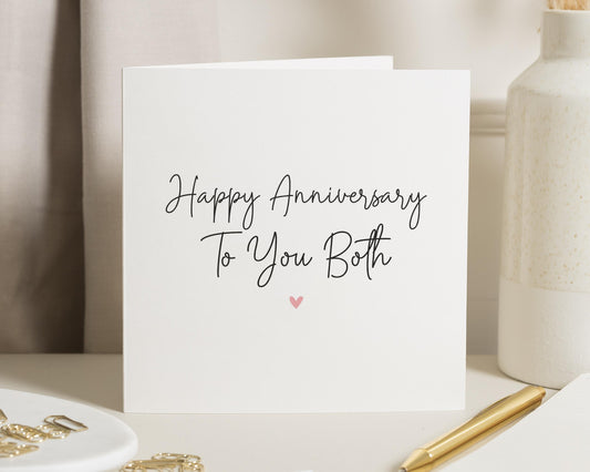 Anniversary Card for Couple, Happy Anniversary Card, Anniversary Card for Husband and Wife, Simple Anniversary Card