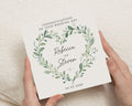 Wedding Card, Congratulations On Your Wedding Day, Personalised Wedding Card, Heart Wreath Card, Wedding Card For Couple, Custom Names Card