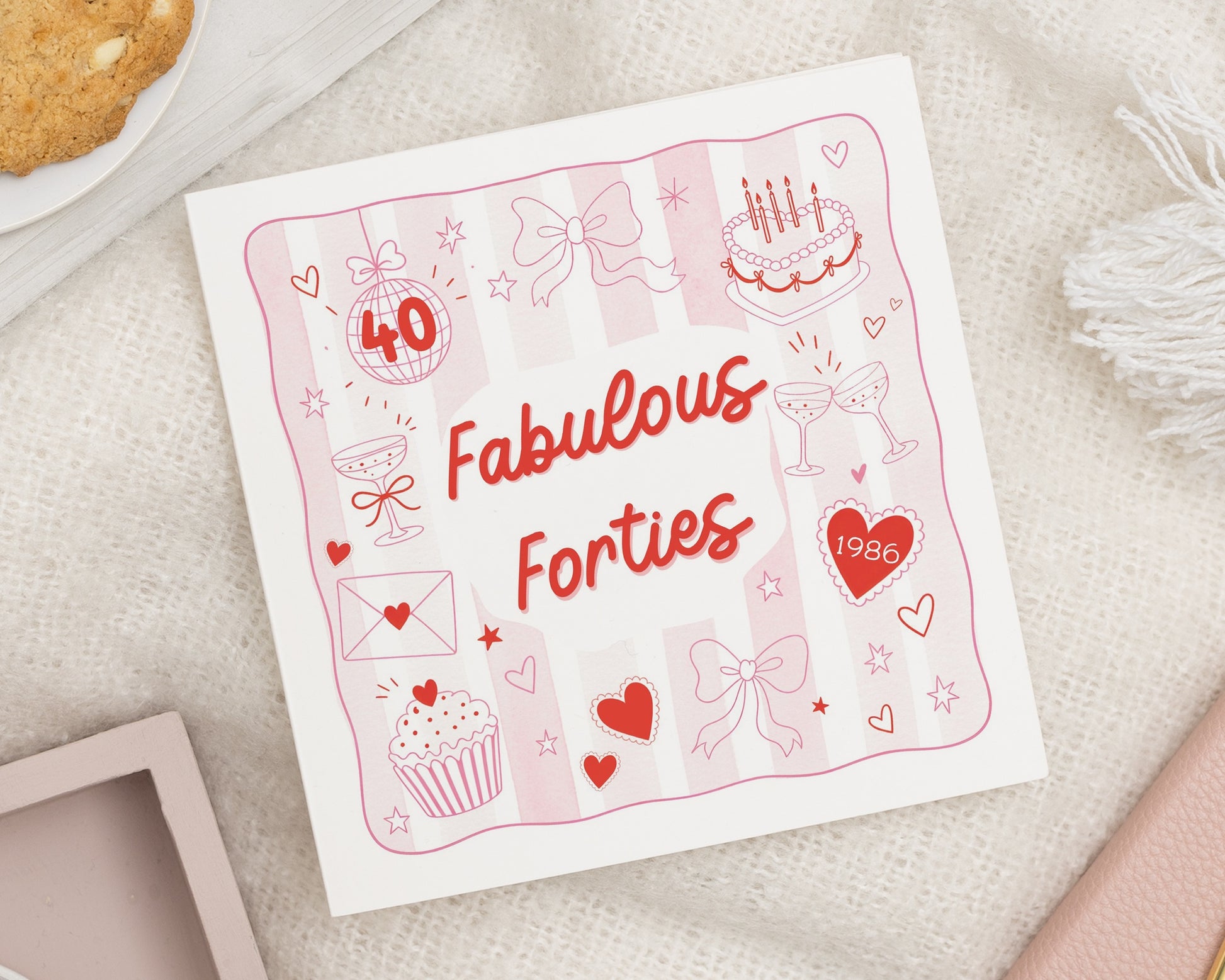 40th Birthday Card for Her, 40th Birthday Card, Birthday Card for Friend, Best Friend Birthday Card, Fabulous Forties Card for Women