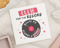 Personalised Valentines Card, Birthday Card for Her, Record Card, Cute Card for Girlfriend, Wife, Always and Forever Card, Romantic Card