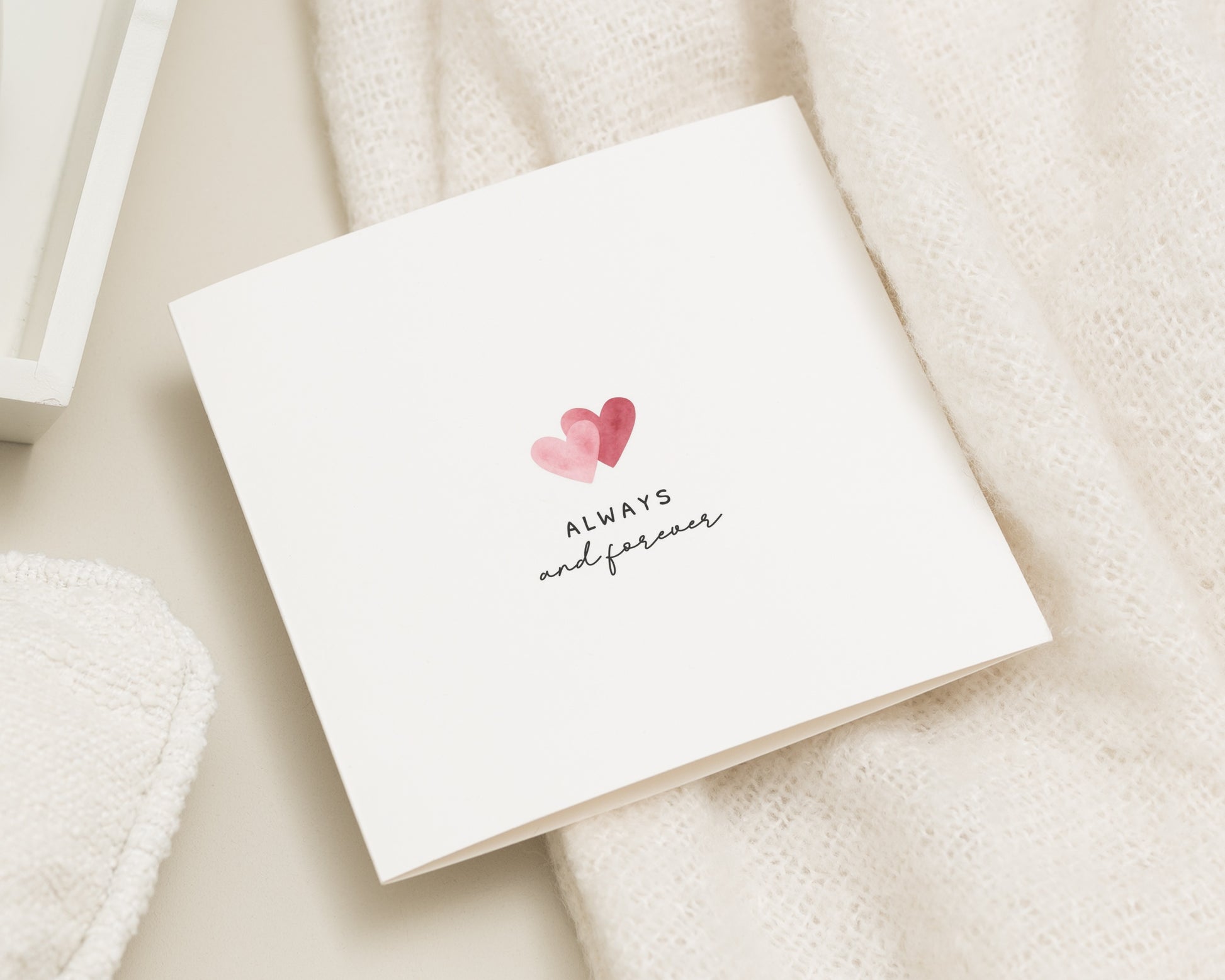 Valentines Day Card, Always And Forever Card, Romantic Card For Her, Card For Him, Love Card, Simple Valentines Card