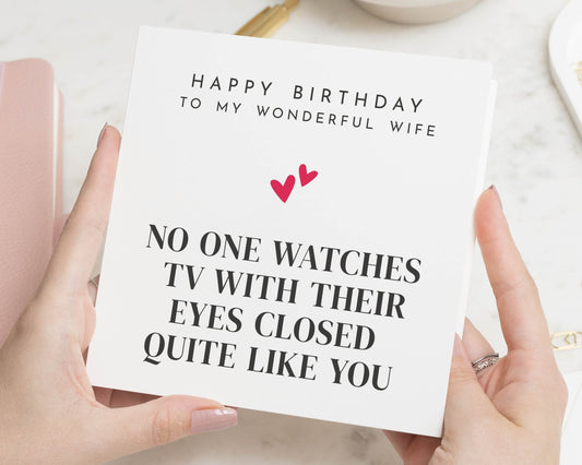 Birthday Card for Wife, Funny Wife Birthday Card, Birthday Card for Her, Wife Birthday Cards, Romantic Birthday Card, Funny Card for Wife