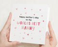 Mother's Day Card for Nanny, Worlds Best Nanny Mother's Day Card, Nanny Mother's Day Card, Cute Mother's Day Card for Her
