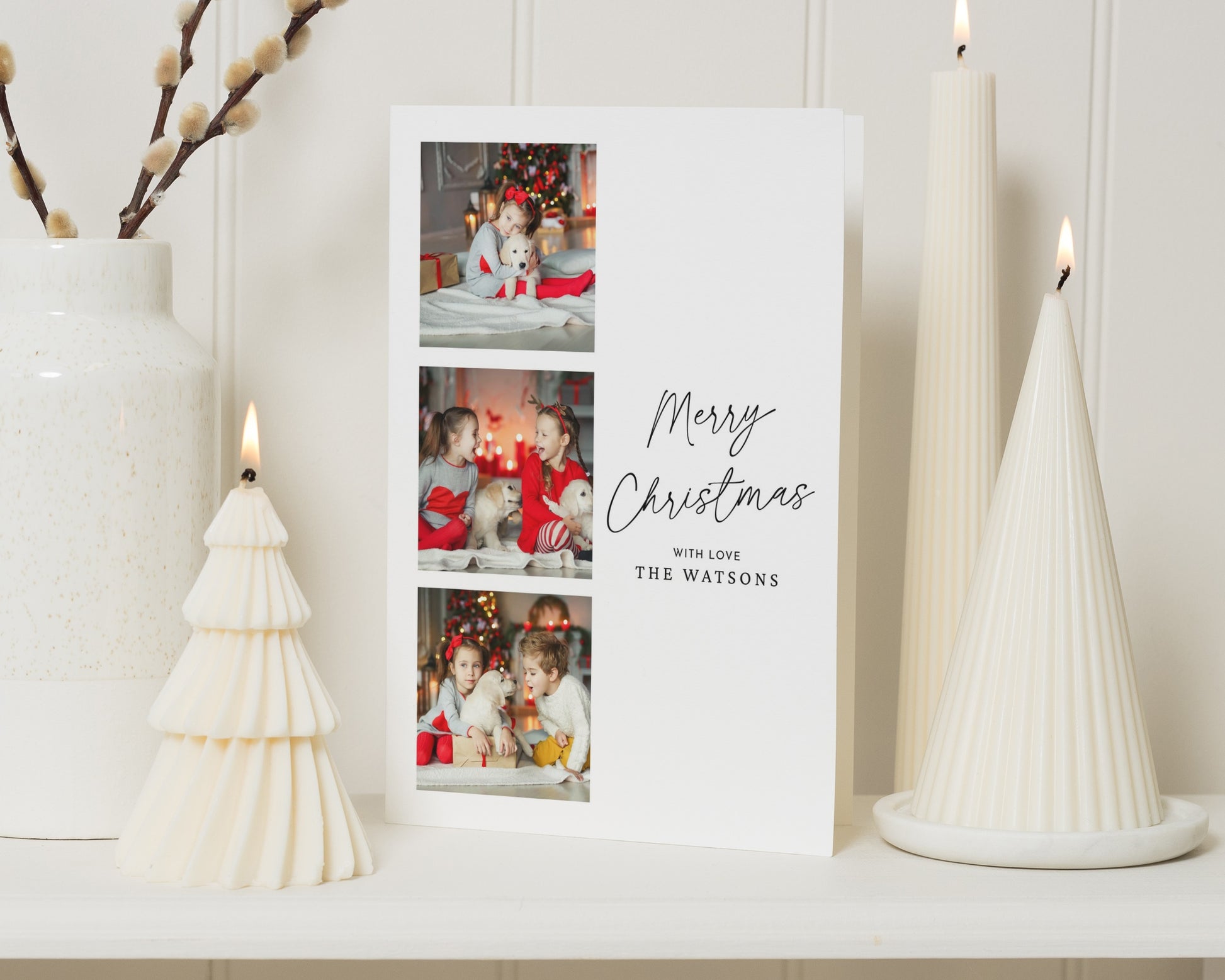 Personalised Photo Christmas Card, Pack of Christmas Cards, Pack of 10, 20, 50 or 100, Family Christmas Card, Folded Card