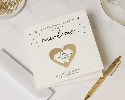 New Home Card, Scratch to Reveal Card, Congratulations New Home Card, New House Card, Personalised Moving House Gift Voucher Card