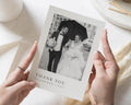 Personalised Wedding Thank You Cards, Photo Wedding Thank You Cards, Simple Minimal Thank You Card, Flat or Folded Wedding Card