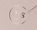 Personalised Wedding Sticker, Gold Foil Initials Sticker, Custom Date Envelope Seal, Wedding Envelope Sticker, Monogram Wedding Sticker
