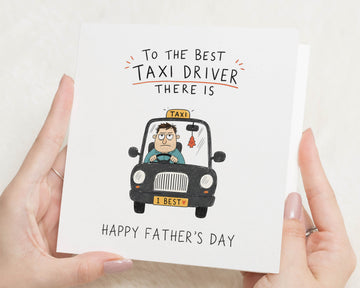 Fathers Day Card for Dad, Funny Fathers Day Card, Taxi Driver Card for Dad, Dad Fathers Day Card, Daddy Card, Card for Him