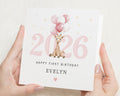 Personalised 1st Birthday Card, First Birthday Card for Girl, Daughter Birthday Card, Granddaughter Birthday Card, Giraffe Birthday Card