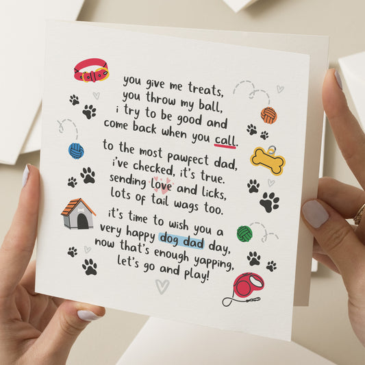 Fathers Day Card From The Dog, Dog Dad Card For Him, Happy Fathers Day, To The Best Dog Dad, Dog Parent Card, Dog Dad Card, Gift From Dog