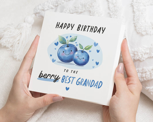 Birthday Card for Grandad, Grandad Birthday Card, Funny Berry Pun Birthday Card, Grandfather Birthday Card, Cute Card for Him