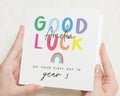Good Luck Card for Kids, Personalised First Day Card, Good Luck Card for School, Rainbow Card, Good Luck Card for Girl, Year 3 Card