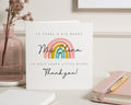 Teacher Thank You Card, Personalised Thank You Card, Rainbow Thank You Card, Thank You Card for Teacher, End of Term Card