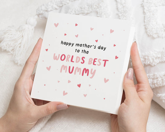 Mother's Day Card for Mummy, Worlds Best Mummy Card, Mother's Day Card for Mum, Cute Mother's Day Card, Card for Her