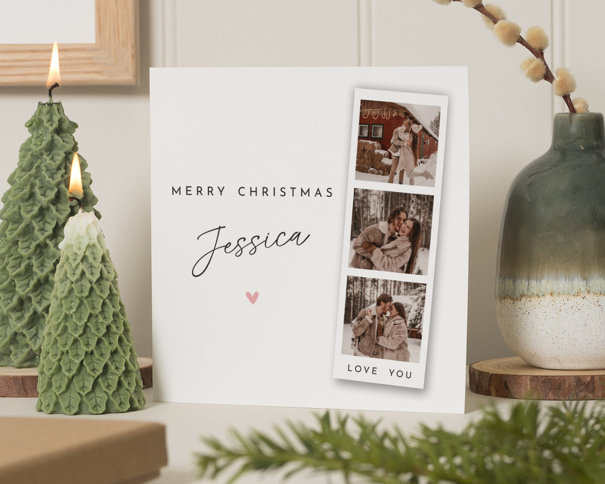 Personalised Christmas Card, Photo Christmas Card, Christmas Card for Her, Wife Christmas Card, Girlfriend Christmas Card, Love You Card
