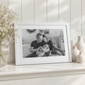 Personalised Photo Print From Your Photo, Custom Framed Print, Black and White Family Wall Art, New Baby Gift, Gift for Parents