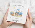 4th Birthday Card for Boy, Personalised Tractor Birthday Card, Birthday Card for Son, Special Birthday Card for Kids, Farm Animal Card