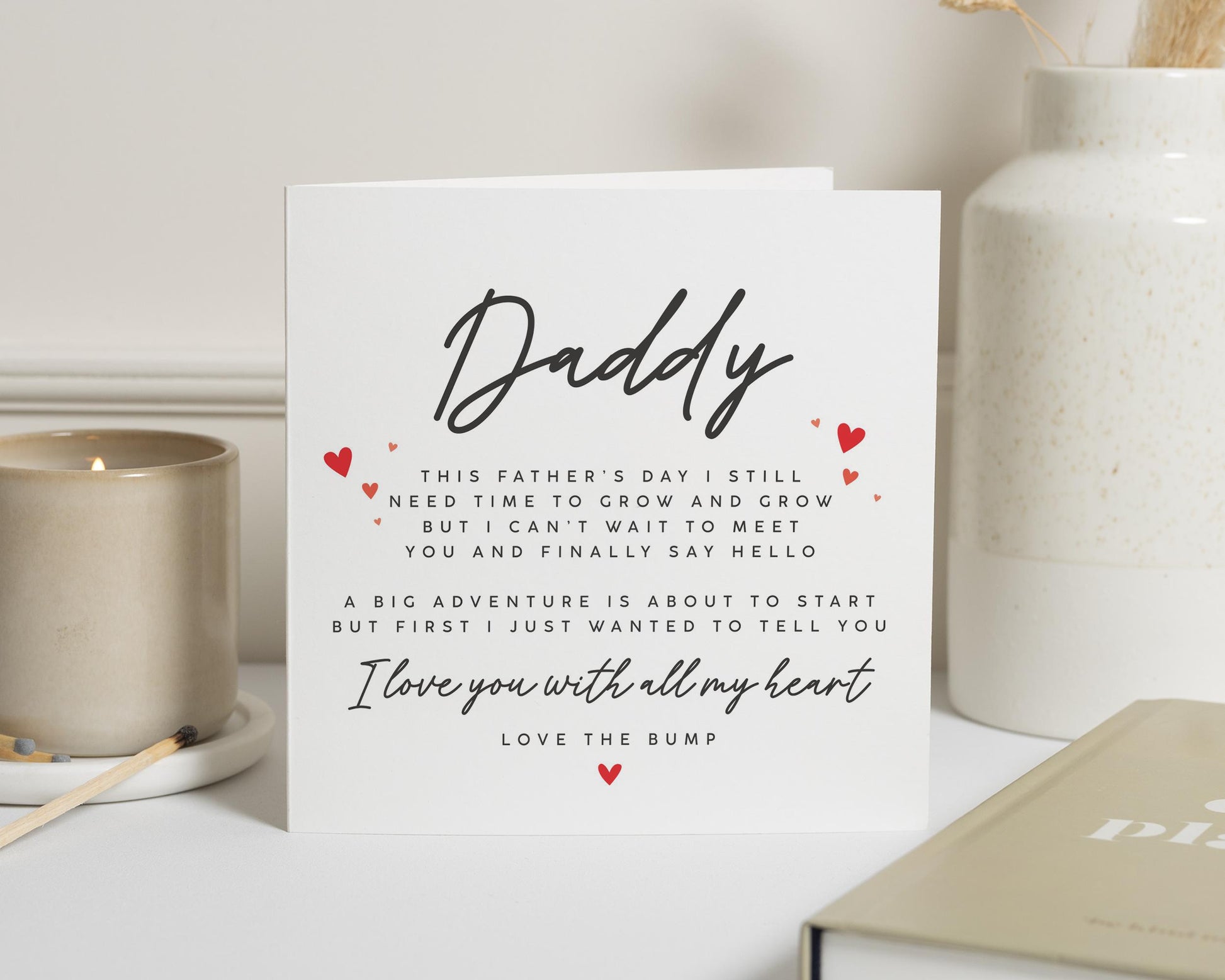 Fathers Day Card from Bump, Daddy Fathers Day Card, Fathers Day Card for Dad, Personalised Fathers Day Card, Card from Bump