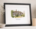 Personalised House Portrait Print, Custom Home Illustration, Watercolour Venue Wall Art, New Home Gift, House Warming Gift