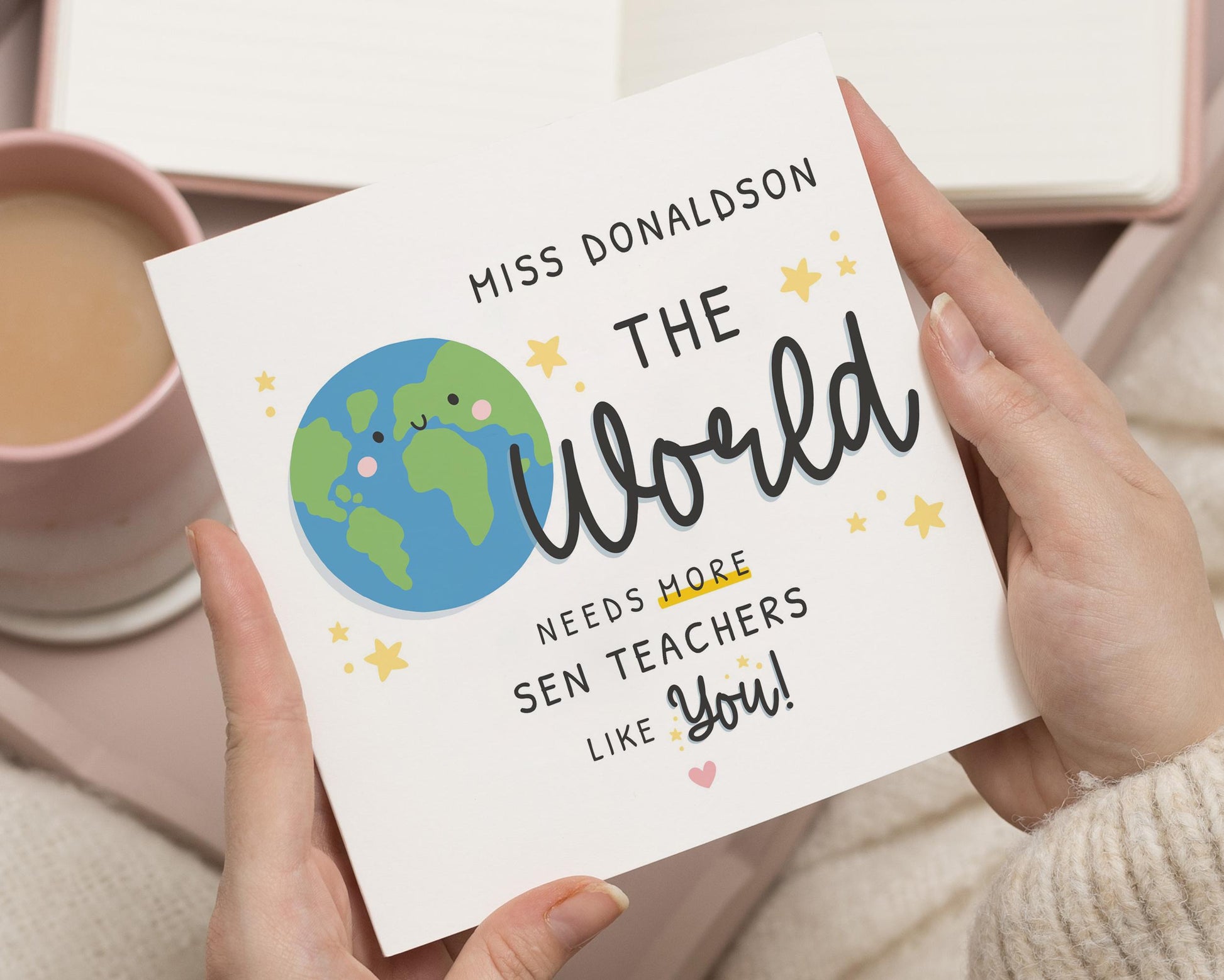 Thank You Teacher Card, Sen Teacher Thank You Card, Personalised Teacher Card, Thank You Card for Her, End of Term Card, Cute Thank You Card