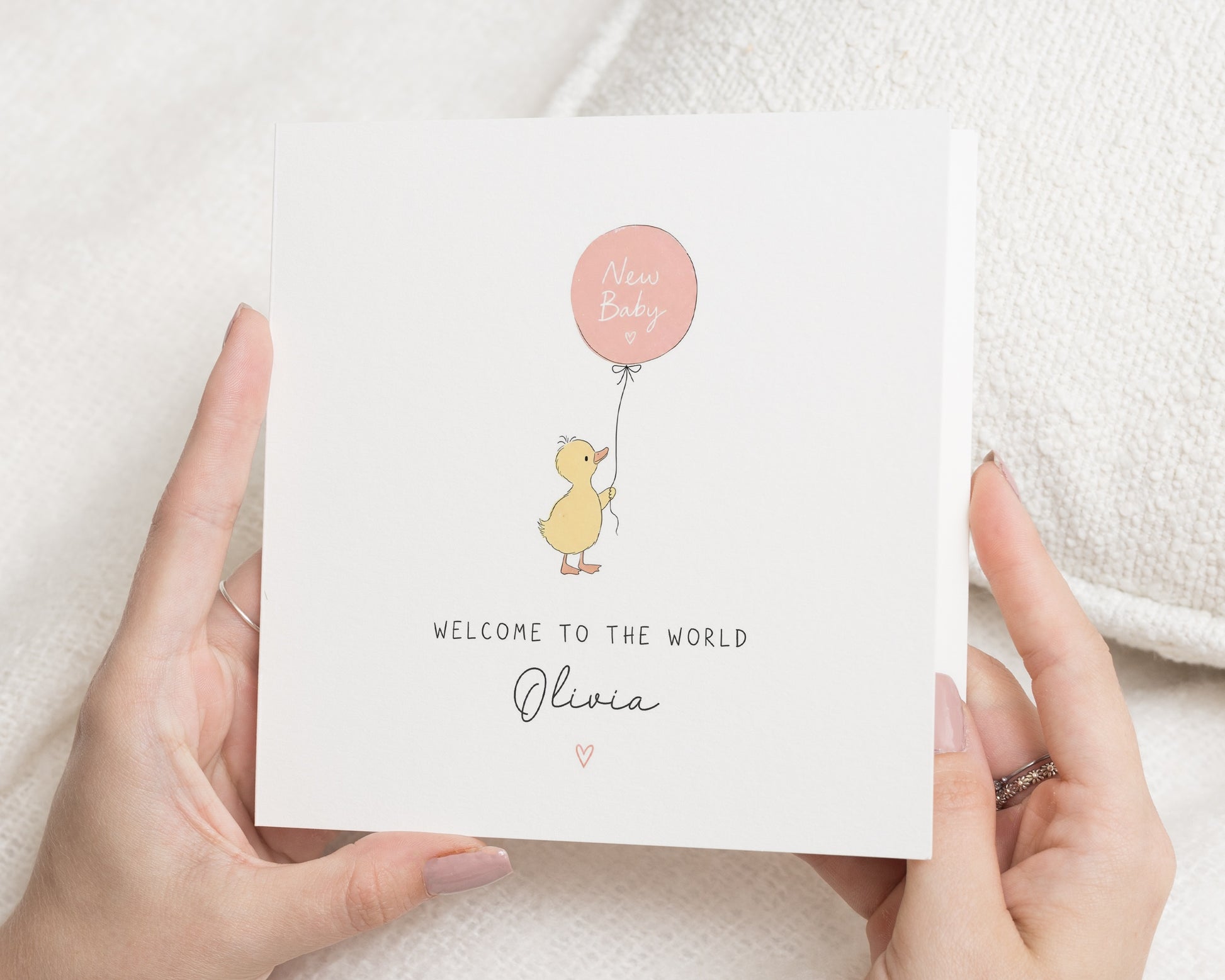 Personalised New Baby Card, New Baby Cards, Welcome to the World Card, Baby Girl Card, New Baby Girl Card, Baby Congratulations Card
