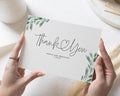 Personalised Wedding Thank You Cards, Personalised Thank You Cards, Greenery Wedding Thank You Cards, Folded Thank You Cards