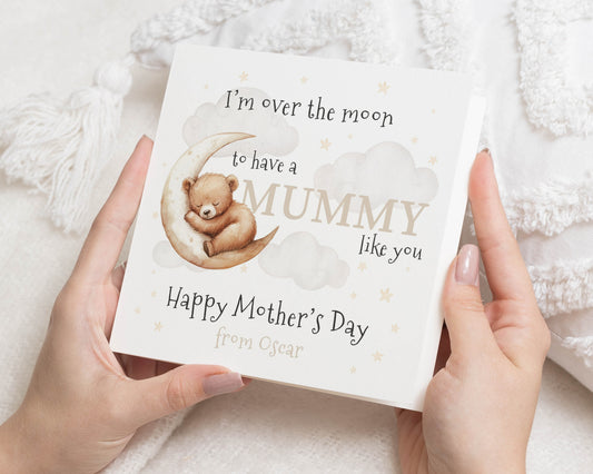 Mother's Day Card for Mum, Mummy Mother's Day Card, Personalised Mother's Day Card, Cute Bear Card, Mother's Day Card from Child