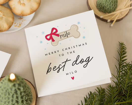 Christmas Card for Dog, Personalised Dog Christmas Card, Merry Christmas Dog Card, Best Dog Christmas Card, Pet Christmas Card