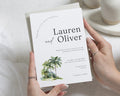 Tropical Wedding Invitations, Beach Destination Wedding Invites, Palm Tree Wedding Invitation Suite, Personalised Minimal Stationery