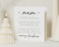 Christmas Card for Mum, Merry Christmas Card for Her, Poem Christmas Card, Mum Christmas Card, Cute Christmas Card for Mum