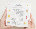 First Day at School Card, Personalised Starting School Card, Good Luck School Card, New School Card, Back to School Card, School Poem Card