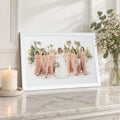 Personalised Wedding Portrait From Your Photo, Watercolour Bridal Party Print, Bridesmaid Gift, Wedding Gift, Custom Framed Print