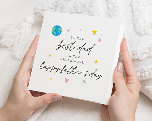 Fathers Day Card for Dad, Best Dad Fathers Day Card, Fathers Day Card from Daughter, Fathers Day Card from Son, Cute Fathers Day Card