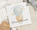 New Baby Card, Personalised Baby Card, Welcome To The World Card, Baby Boy Card, Animal Baby Card, Baby Shower Card, Safari Card