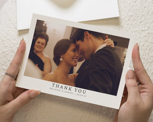 Personalised Wedding Thank You Cards, Photo Thank You Card, Personalised Thank You Cards, Wedding Thank You Card, Simple Photo Card