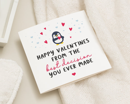 Valentines Day Card, Funny Valentines Card, Penguin Valentines Card, Valentines Card for Him, Valentines Card for Her, Cute Valentine Card