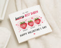 Valentines Day Card for Daddy, Personalised Valentines Card from Kids, Berry Best Daddy Card, Cute Valentines Card for Dad