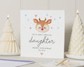 Christmas Card for Daughter, Personalised Reindeer Christmas Card, Cute Christmas Card for Girl, Special Daughter Christmas Card