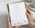 Wildflower Wedding Invitations, Blush Floral Wedding Invite, Botanical Garden Wedding Stationery, Elegant Personalised Invitation Suite