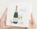 Golden Wedding Anniversary Card, 50th Anniversary Card, Personalised Anniversary Card for Couple, Champagne Anniversary Card