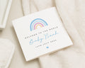 New Baby Card, Personalised Baby Card, Welcome To The World Card, Baby Boy Card, Rainbow Baby Card, Custom Name New Baby Card
