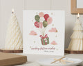 Christmas Card from Afar, Festive Wishes Christmas Card, Cute Christmas Card, Long Distance Christmas Card, Balloon Christmas Card