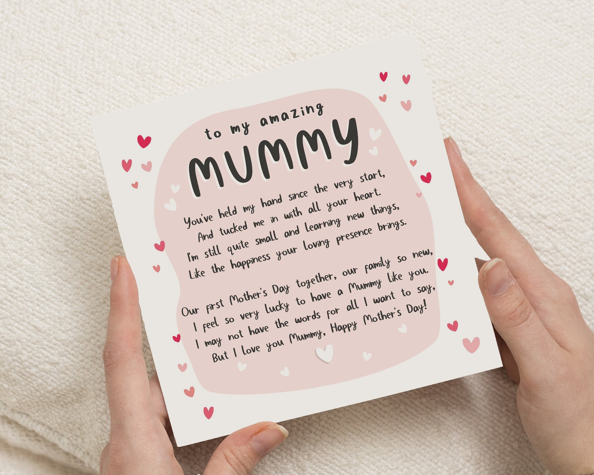 Mothers Day Card for Mummy, Mothers Day Card from Daughter, Cute Mothers Day Card, Personalised Mothers Day Card, Poem Card for Mum